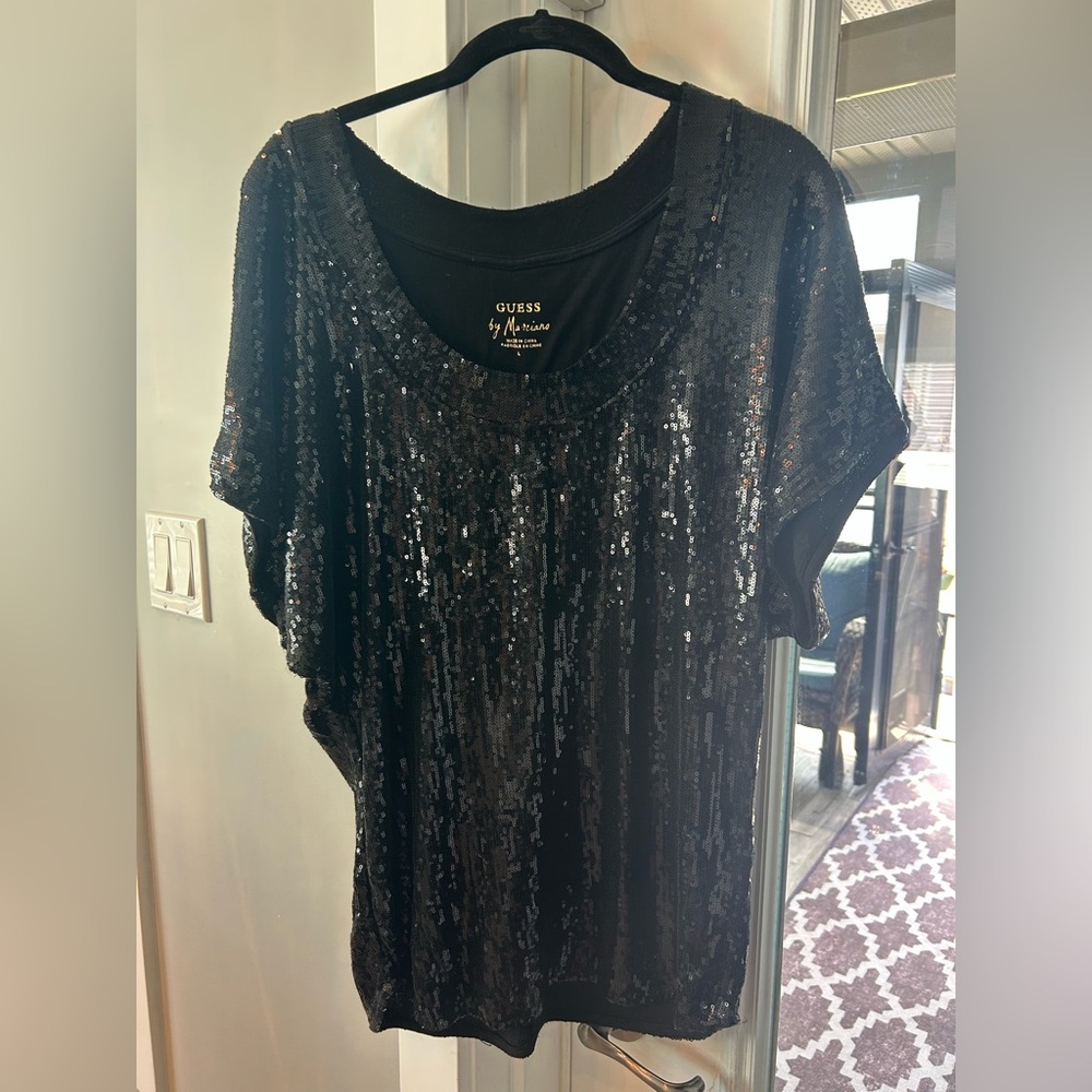 Sequin black top guess by Marciano-large